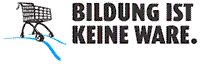 "Bildung ist keine Ware "  Logo aus Hamburg